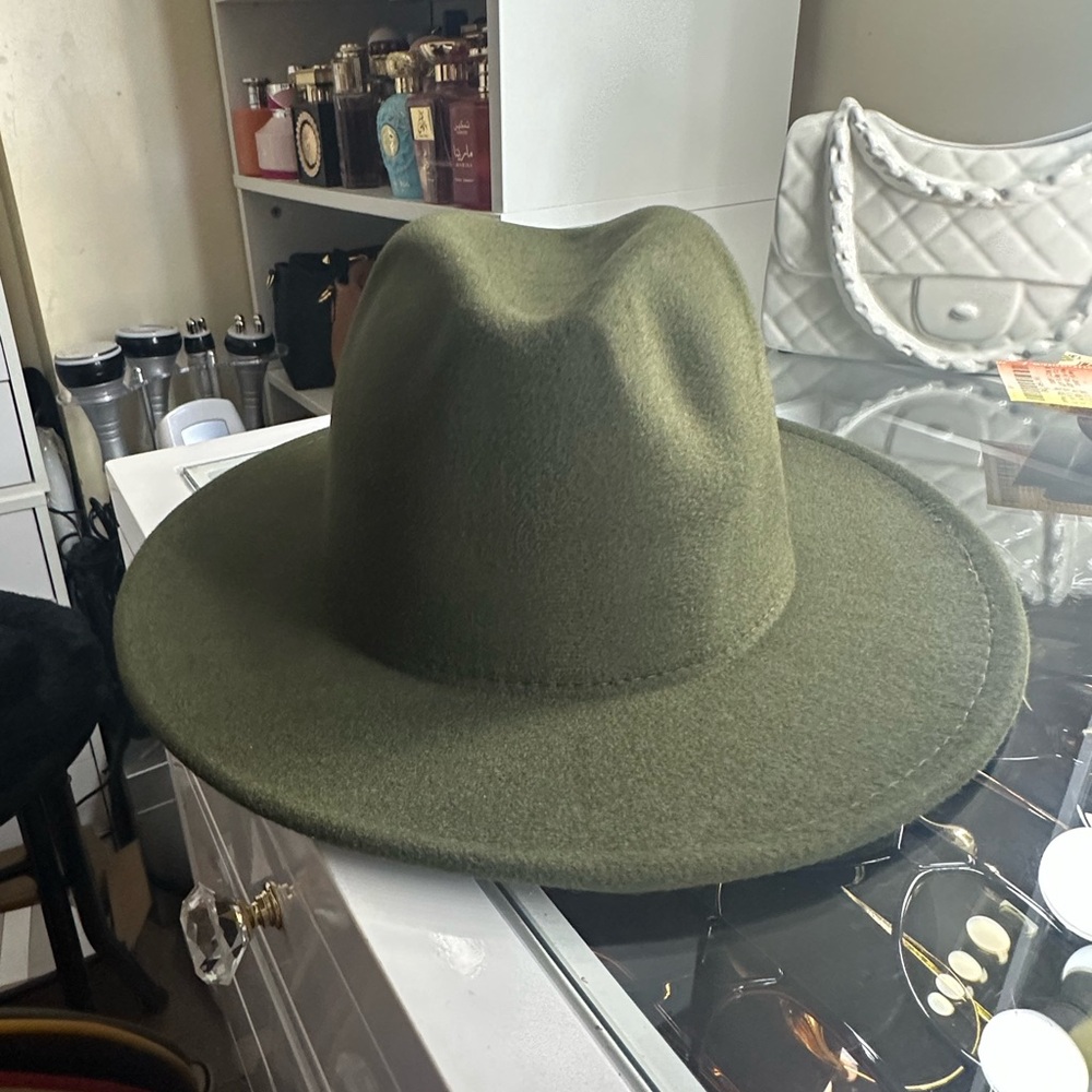 Olive Green Men's Fedora Hat